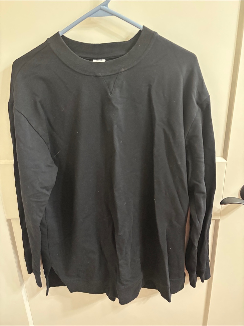 Men's Black Crewneck Sweatshirt - Minimal Everyday Pullover